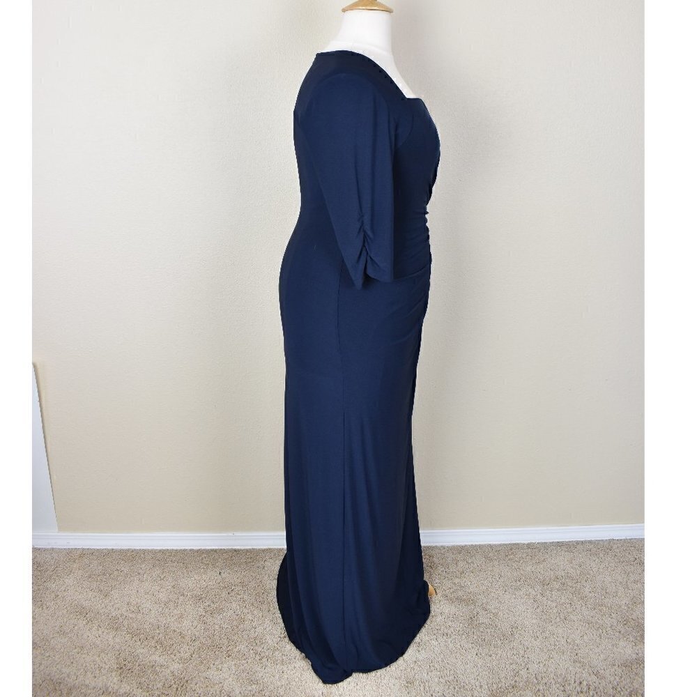 Adrianna Papell Square Neck Bead Embellished Formal Dress - Picture 6 of 9
